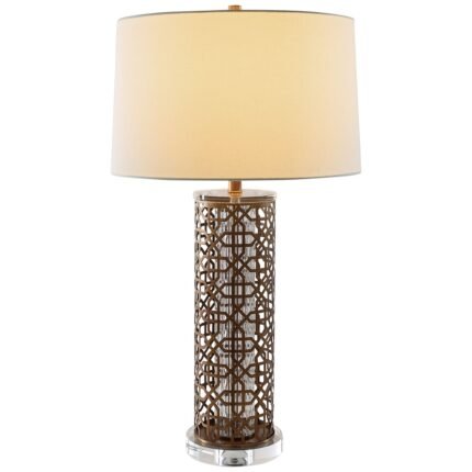 BRASS LASER CUT TABLE LAMP