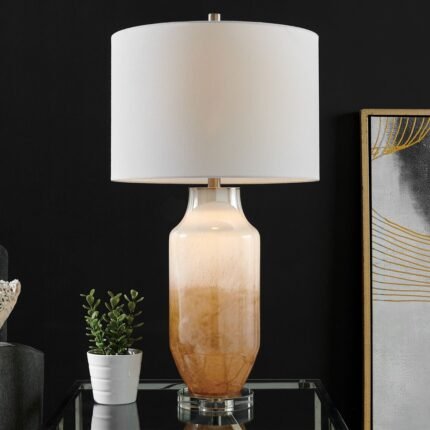 HIGH GLAZED GLASS TABLE LAMP