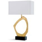 MODERN GOLD LEAF TABLE LAMP