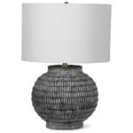 ADOBE BROWN CHISEL CERAMIC TABLE LAMP