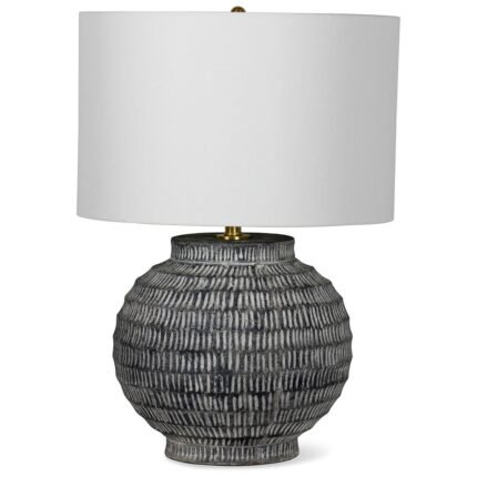 ADOBE BROWN CHISEL CERAMIC TABLE LAMP