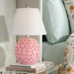 PINK HEARTS CERAMIC TABLE LAMP