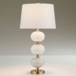 GRACE HIGH PEARL WHITE GLASS TABLE LAMP