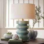 CERAMIC CELEDON TABLE LAMP