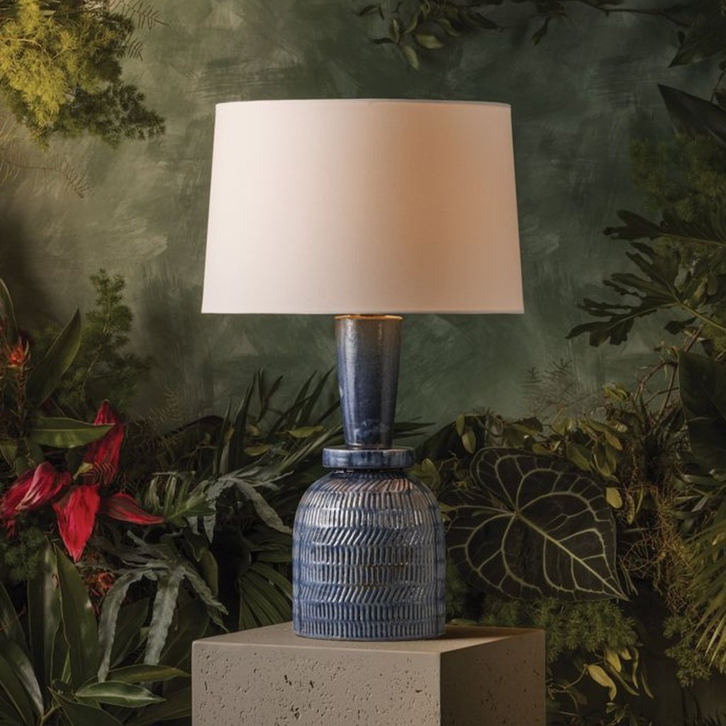 367_image6 WASHED COBALT CERAMIC TABLE LAMP