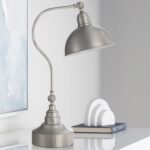 BRUSHED STEEL ADJUSTABLE DOWNBRIDGE DESK TABLE LAMP