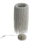 CRYSTAL LIGHT IN POLISHED NICKEL TABLE LAMP