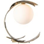 BRASS TABLE LAMP WITH OPAL GLASS