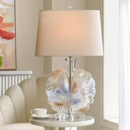 FOSSIL GLASS TABLE LAMP
