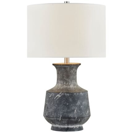 GRAY AND BLUE TABLE LAMP