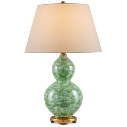 OCEAN GREEN PORCELAIN TABLE LAMP