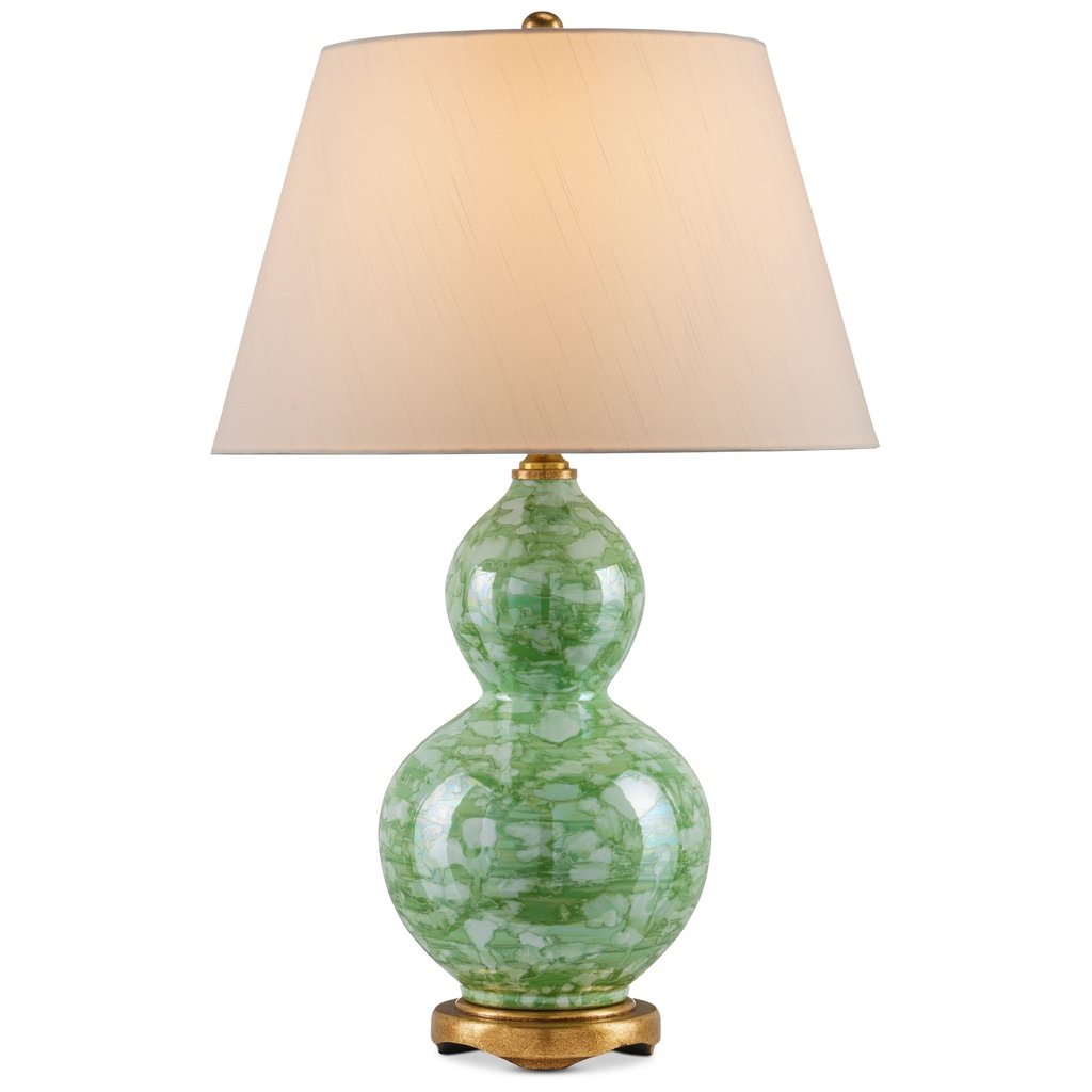 386_image1 OCEAN GREEN PORCELAIN TABLE LAMP
