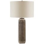 MORSE OXIDIZED NICKEL ALUMINUM TABLE LAMP