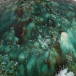 EMERALD GREEN DRIP GLAZE CERAMIC TABLE LAMP