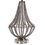 AURORA NATURAL WOOD BEADS CAGE TABLE LAMP