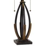 CAL LIGHTING DRAGON FLY ART GLASS TABLE LAMP