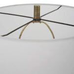 MODERN TEXTURED WHITE CERAMIC TABLE LAMP