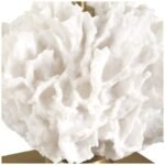 IVORY AND BRASS BUFFET LAMP