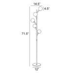 LITE SOURCE BLANCA BLACK 5 LIGHT LED TREE FLOOR LAMP