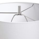 LIGHT COBALT BLUE DRIP CERAMIC TABLE LAMP