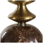 BROWN MARBLE BUFFET TABLE LAMP