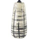 BLACK AND WHITE CERAMIC VASE TABLE LAMP
