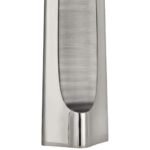 POLISHED NICKEL CONCAVE TABLE LAMP