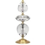 ORLANDO BRASS AND CLEAR CRYSTAL TABLE LAMP