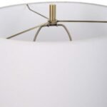 LIGHT SMOKE GRAY GLASS TABLE LAMP