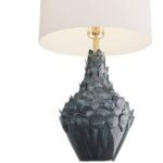 COASTAL OCEAN BLUE CERAMIC TABLE LAMP