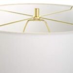 CHALK WHITE GLAZED PORCELAIN TABLE LAMP