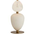 OPAL CRYSTAL AND SNOW MARBLE TABLE LAMP