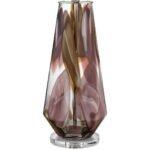 WATERCOLOR PLUM MOUTH BLOWN GLASS TABLE LAMP