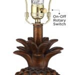 BROWN PINEAPPLE ACCENT TABLE LAMP