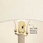 JULIO NATURAL GRAY VASE TABLE LAMP