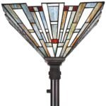 TIFFANY STYLE TORCHIERE FLOOR LAMP