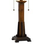 WOOD ART GLASS TABLE LAMP