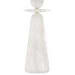 WHITE ALABASTER BASE TABLE LAMP