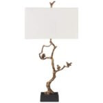 SHADOWS ANTIQUE BRASS TREE TABLE LAMP