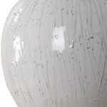 MODERN DRIPPED GRAY AND WHITE CERAMIC TABLE LAMP