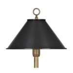 BRASS AND BRONZE BUFFET TABLE LAMP
