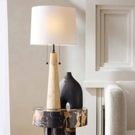 ARTERIORS SIDNEY TRAVERTINE TABLE LAMP