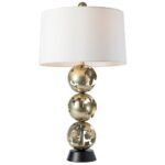 BLACK BRASS SHADE TABLE LAMP