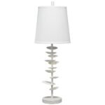 PETALS WHITE GESSO AND PLASTER TABLE LAMP