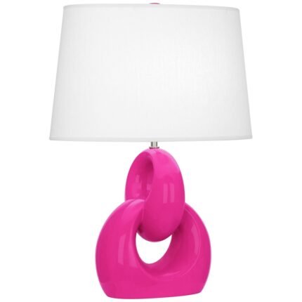 RAZZLE ROSE GLAZED CERAMIC TABLE LAMP