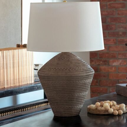 BLACK CERAMIC TABLE LAMP FOR HOME