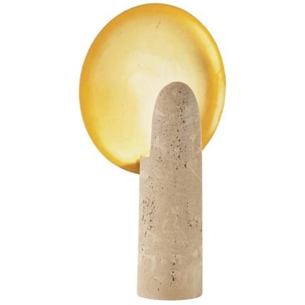 ANTIQUE BRASS ECLIPSE TABLE LAMP