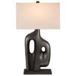 SOLID WOOD BLACK TABLE LAMP