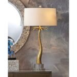 GOLD 2-LIGHT TABLE LAMP