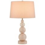 NATURAL TRAVERTINE MARBLE TABLE LAMP
